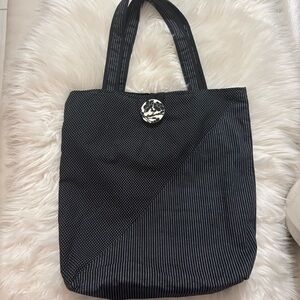 PIK LIK 100% COTTON STYLISH TOTE BAG BLACK & WHITE